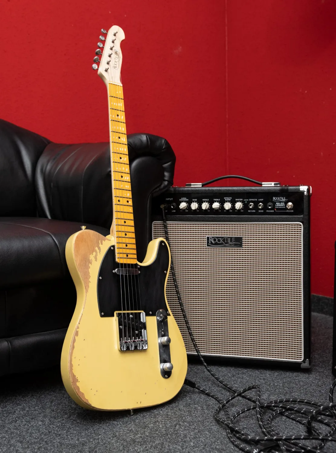 Rocktile Vinstage TL-HMBB E-Gitarre Vintage Blonde Mahagoni