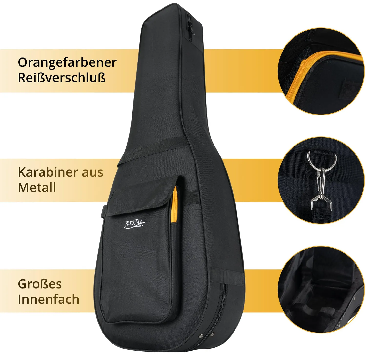 Rocktile WGSC-4222BK Gigbag Westerngitarre schwarz
