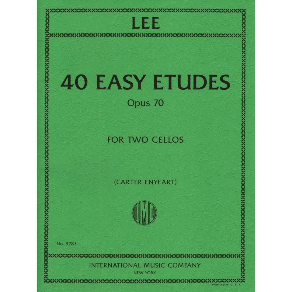 Shar Music Lee 40 Easy Etudes Op 70 Cello-Noten Duo