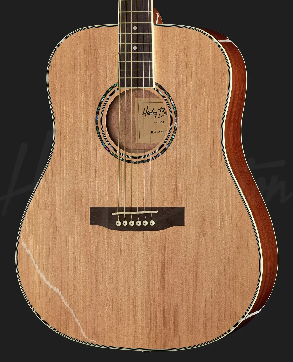 Harley Benton Custom Line D-120 NT Westerngitarre Natur Fichte