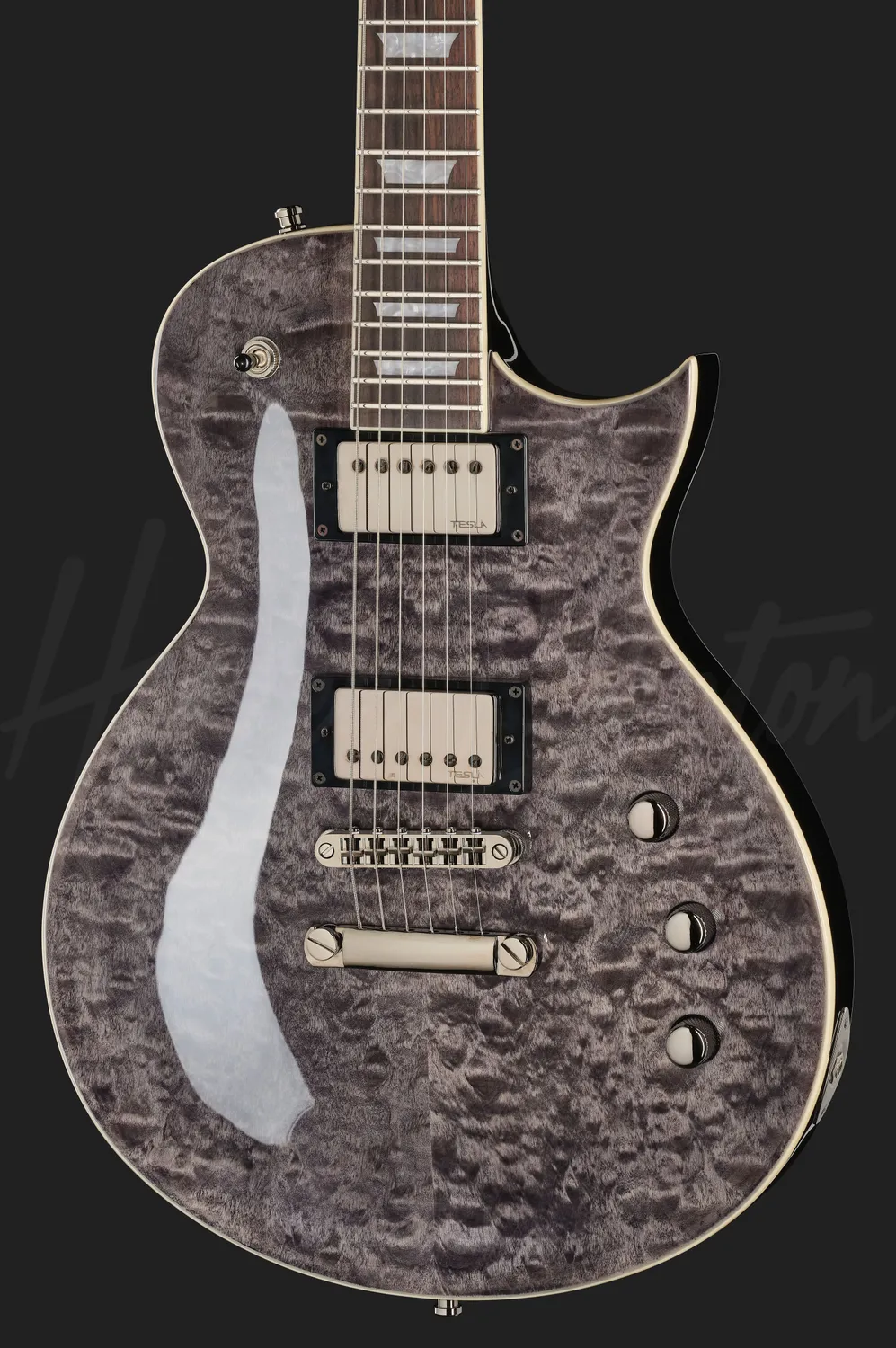 Harley Benton Vintage SC-Custom III E-Gitarre Quilt Midnight