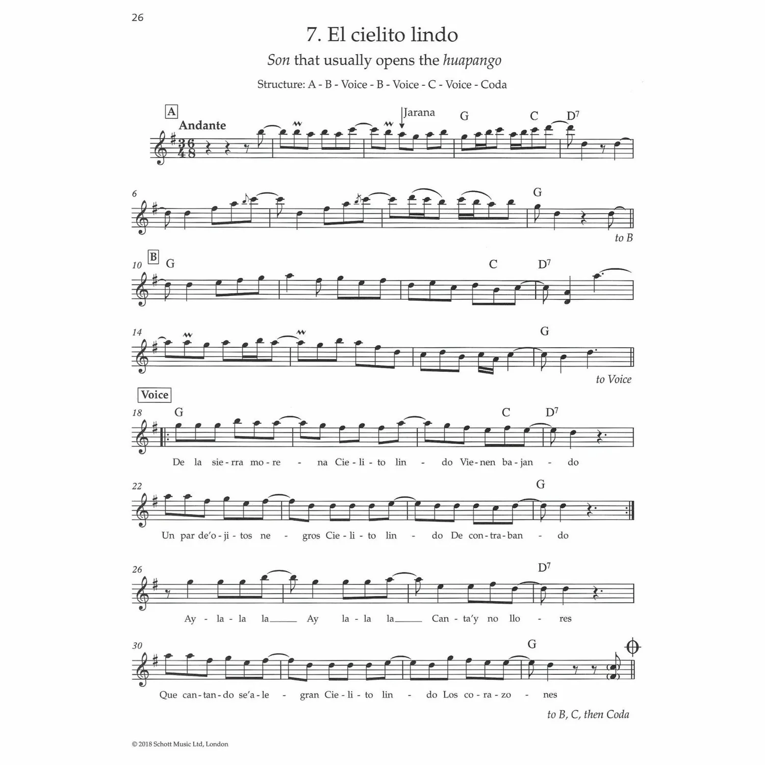 Mexican Folk Fiddle Tunes Noten Violine 42 Stücke
