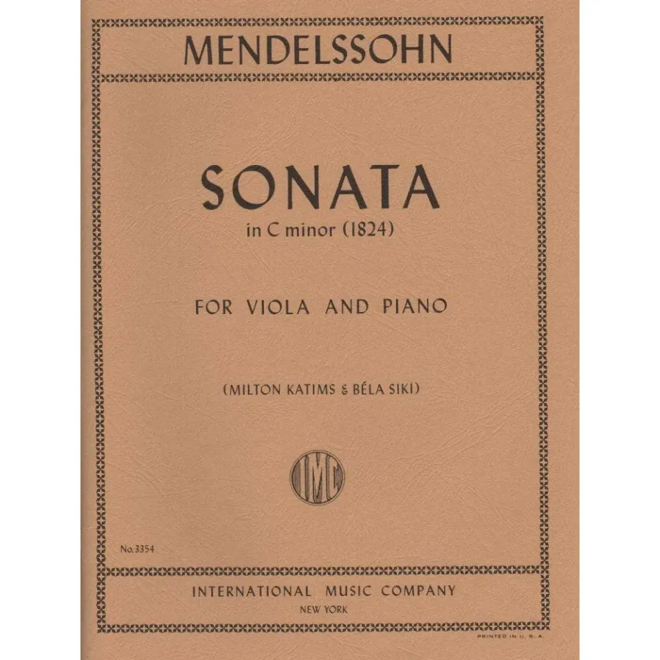 International Mendelssohn Sonate c-moll Bratschennoten