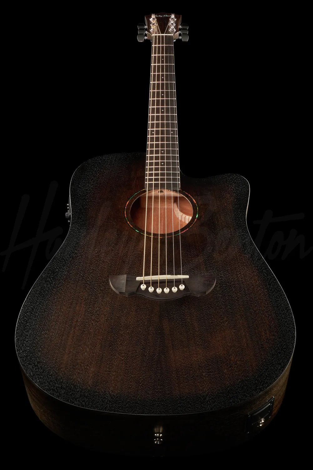 Harley Benton Delta Blues DCE Westerngitarre Mahagoni Cut