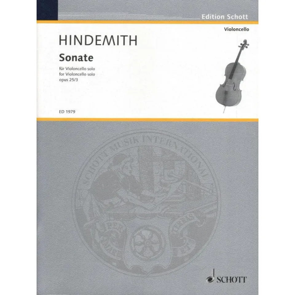 Shar Music Schott Hindemith Sonate Op.25 Nr.3 Noten Cello solo