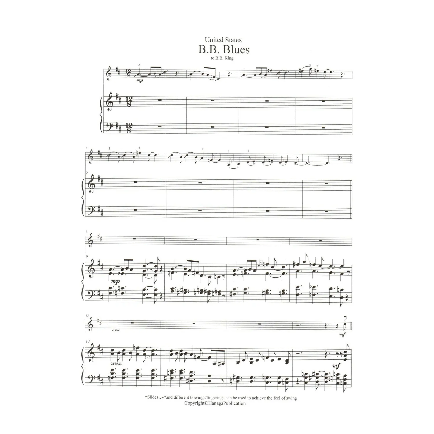Khanagov Parade of Nations B.B. Blues Violinnoten USA