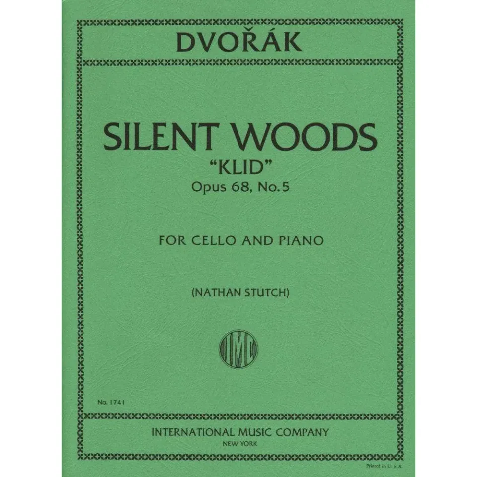 Dvorak Silent Woods op. 68 Nr. 5 Noten für Cello Klavier