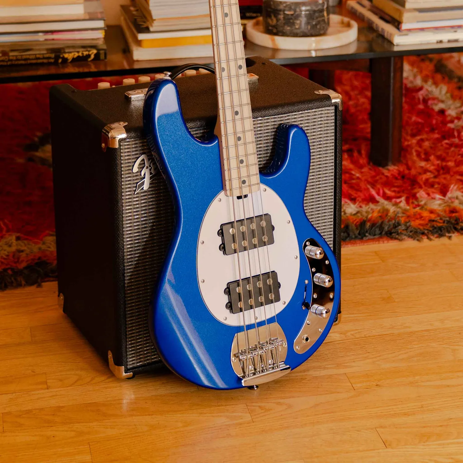 Sterling SUB StingRay RAY4 HH E-Bass Cobra Blue 4-saitig