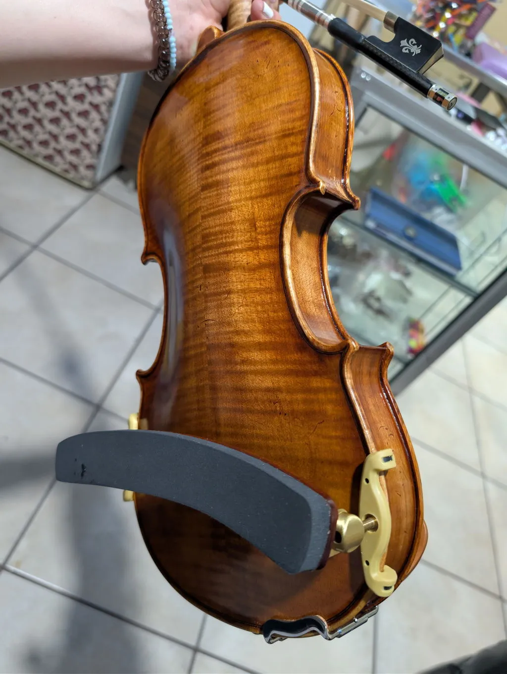 Kun Bravo Schulterstütze Violine 4/4 Ahorn klappbar
