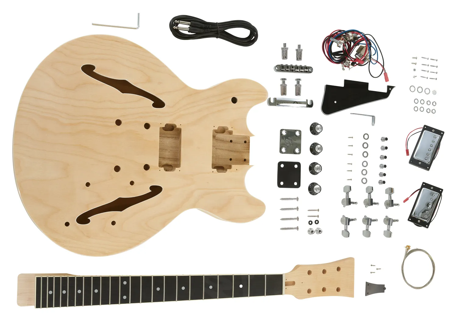 Harley Benton HB-35-Style E-Gitarren-Bausatz Semi-Hollow