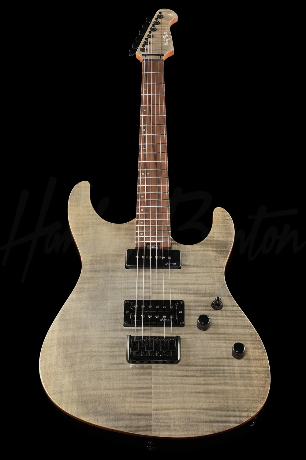 Harley Benton HP-42 Grey Flame E-Gitarre Flamed Maple