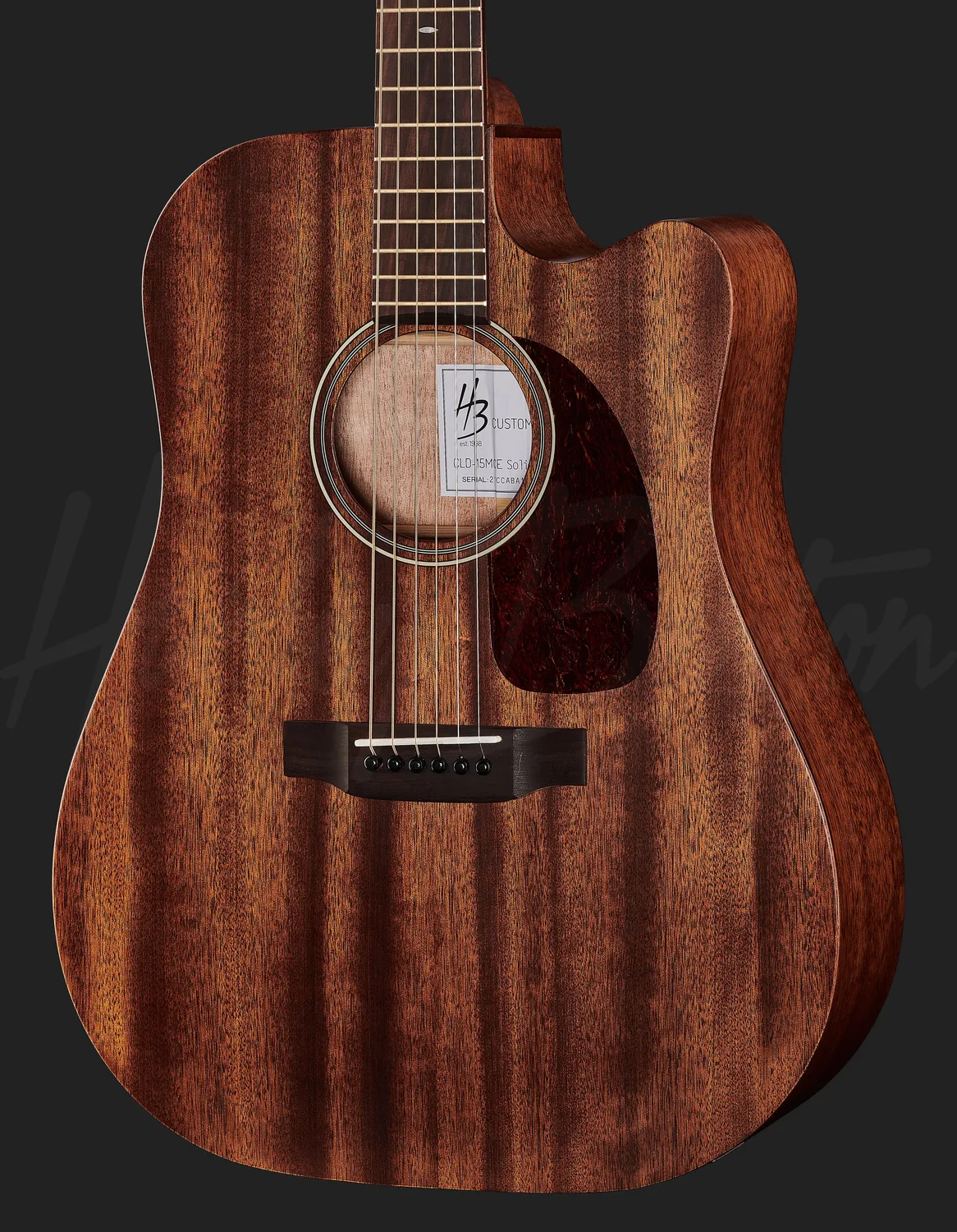 Harley Benton Custom CLD-15MCE Westerngitarre Mahagoni massiv