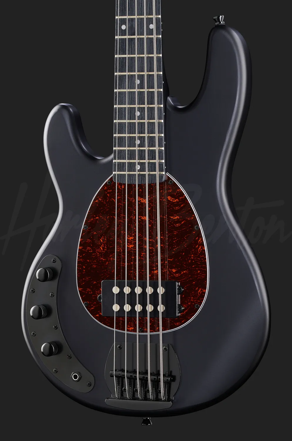 Harley Benton MB-5LH 5-Saiter E-Bass Linkshänder Satin Black