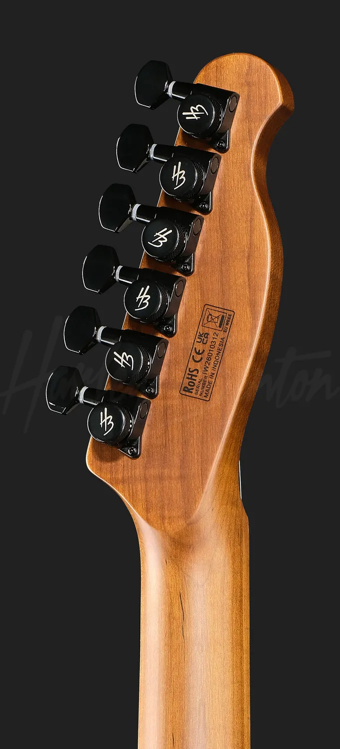 Harley Benton Fusion-T II HH LH MN HT BM E-Gitarre Black Linkshänder