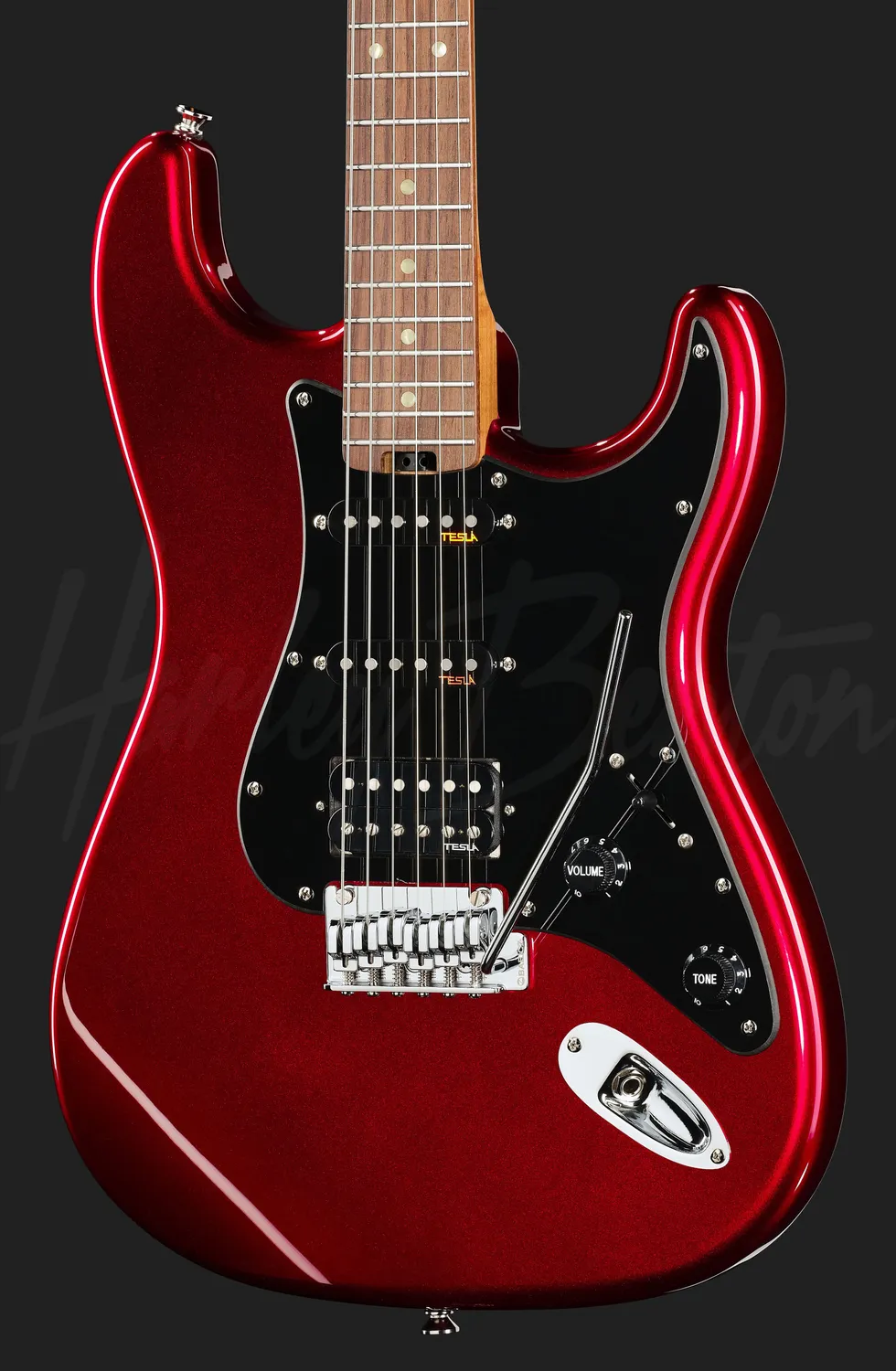 Harley Benton Deluxe ST-Modern Plus E-Gitarre Dark Red HSS