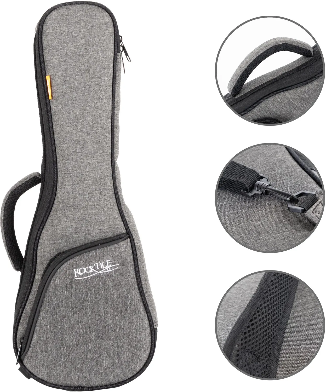 Rocktile UB-6122GY Gigbag Sopran-Ukulele Grau 55 cm