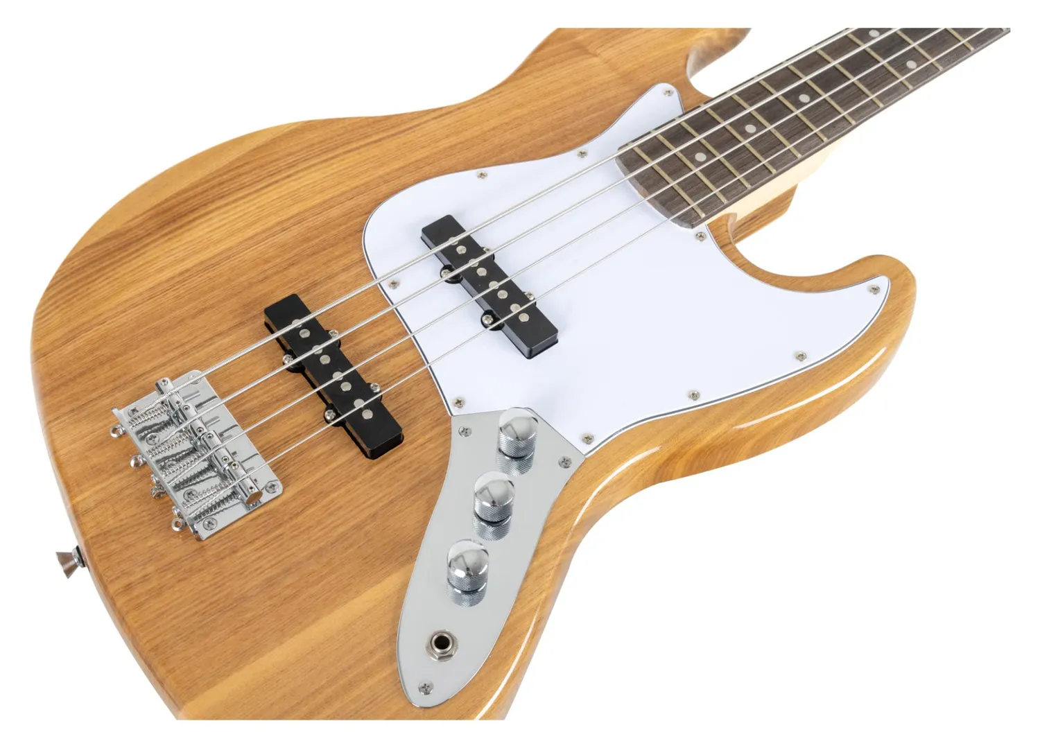 Rocktile Pro JB-30PR E-Bass Natur Esche Jazz-Style 4-saitig