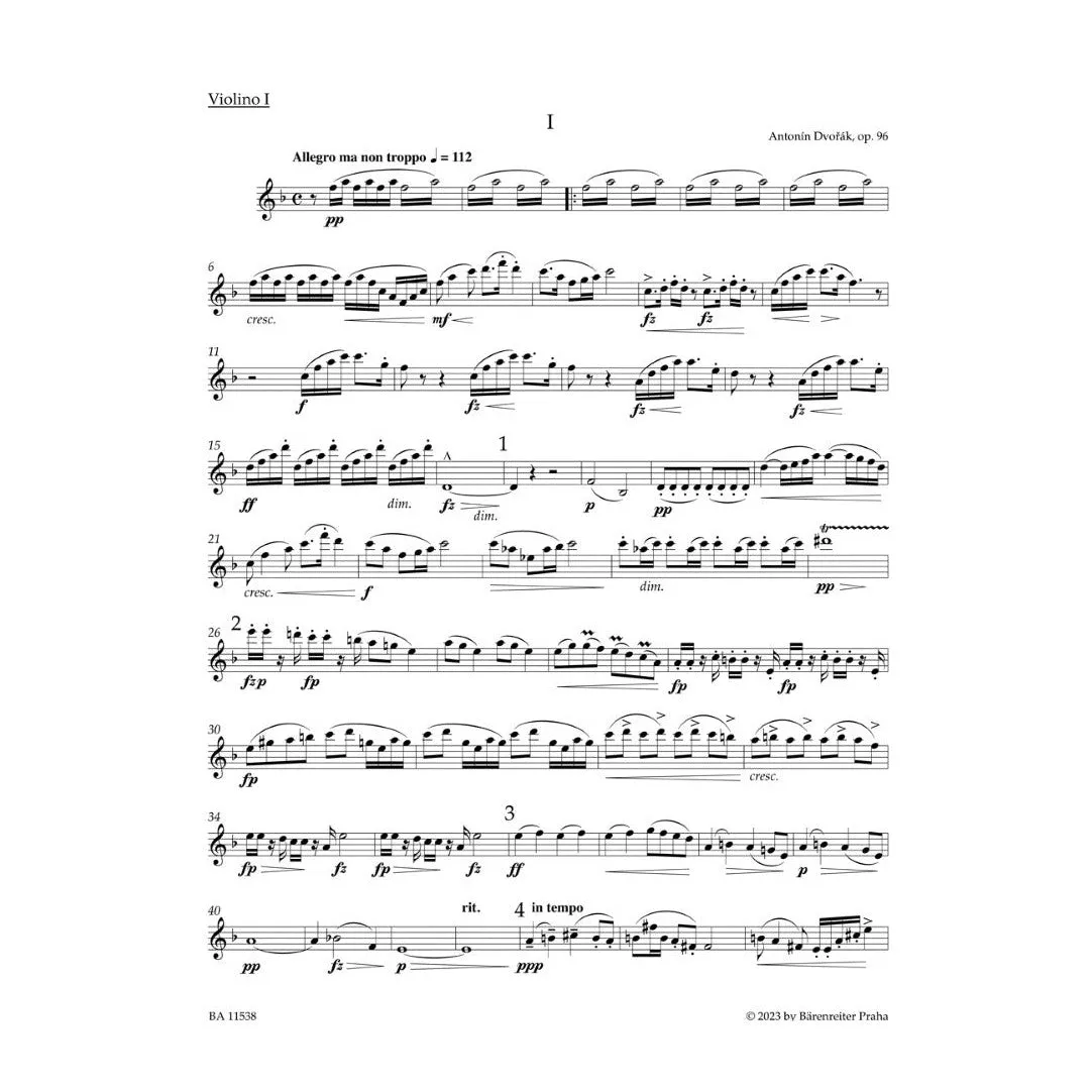 Bärenreiter Dvorak Quartett F-Dur Op 96 Noten Urtext