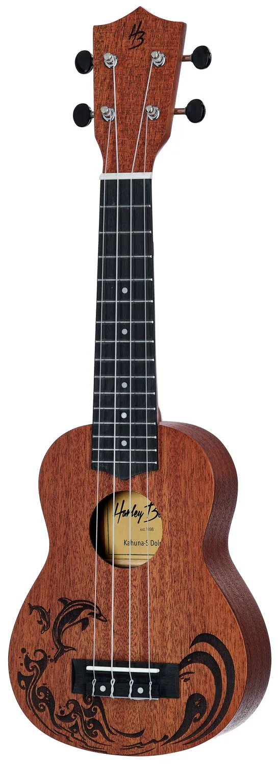 Harley Benton Standard Kahuna-S Dolphin Sopran-Ukulele Mahagoni