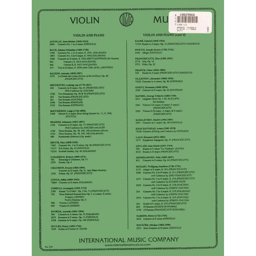 Sarasate Playera Op 23 Nr 1 Noten Violine Klavier