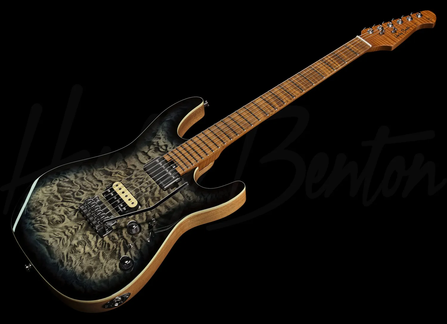 Harley Benton Progressive Fusion-IV HH E-Gitarre Blue Burst