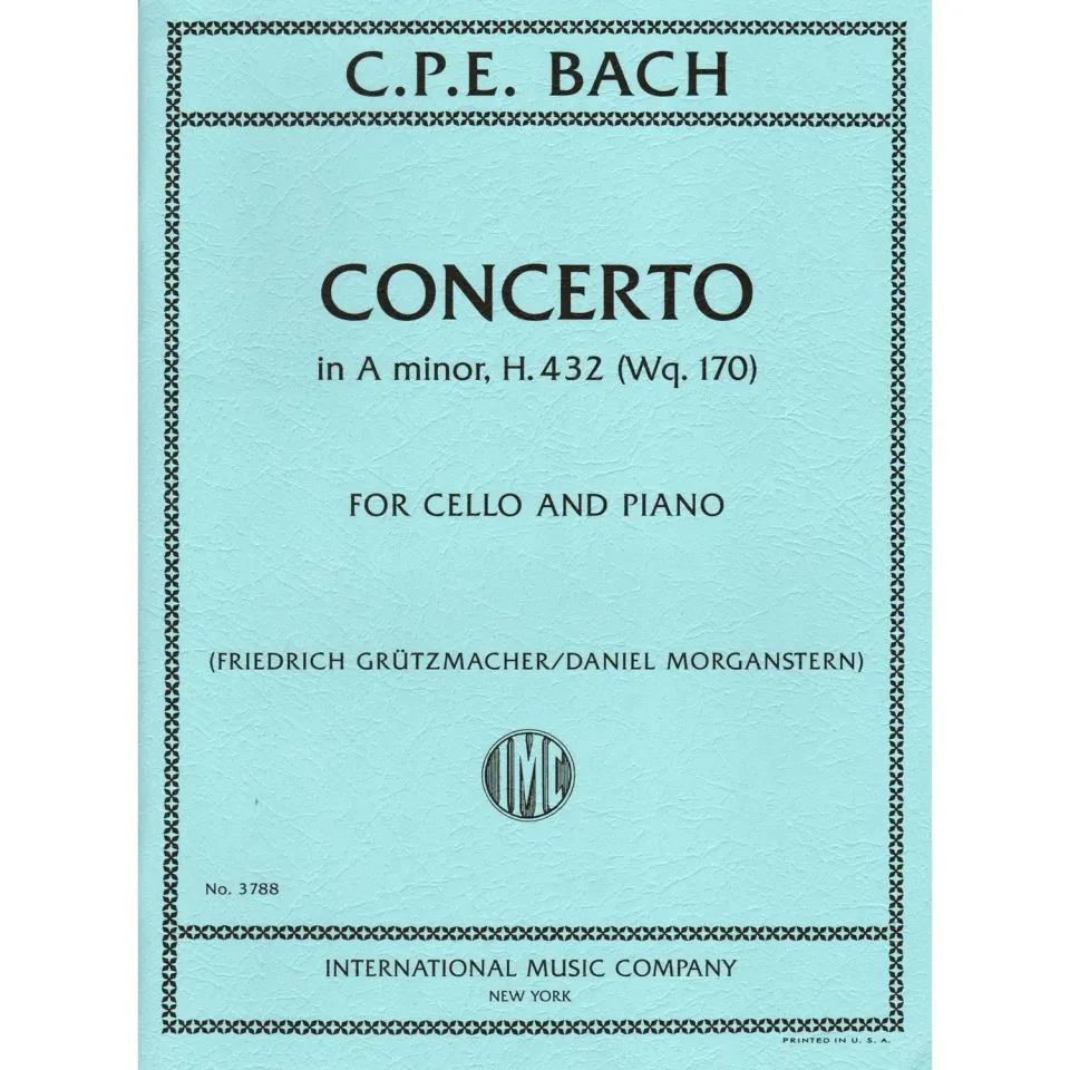 Shar Music Bach H 432 Cellokonzert Noten Cello Klavier