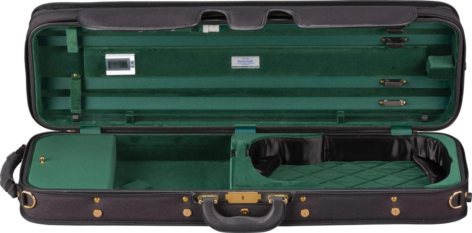 Jakob Winter Premium Geigenkoffer 4/4 Grün Holz