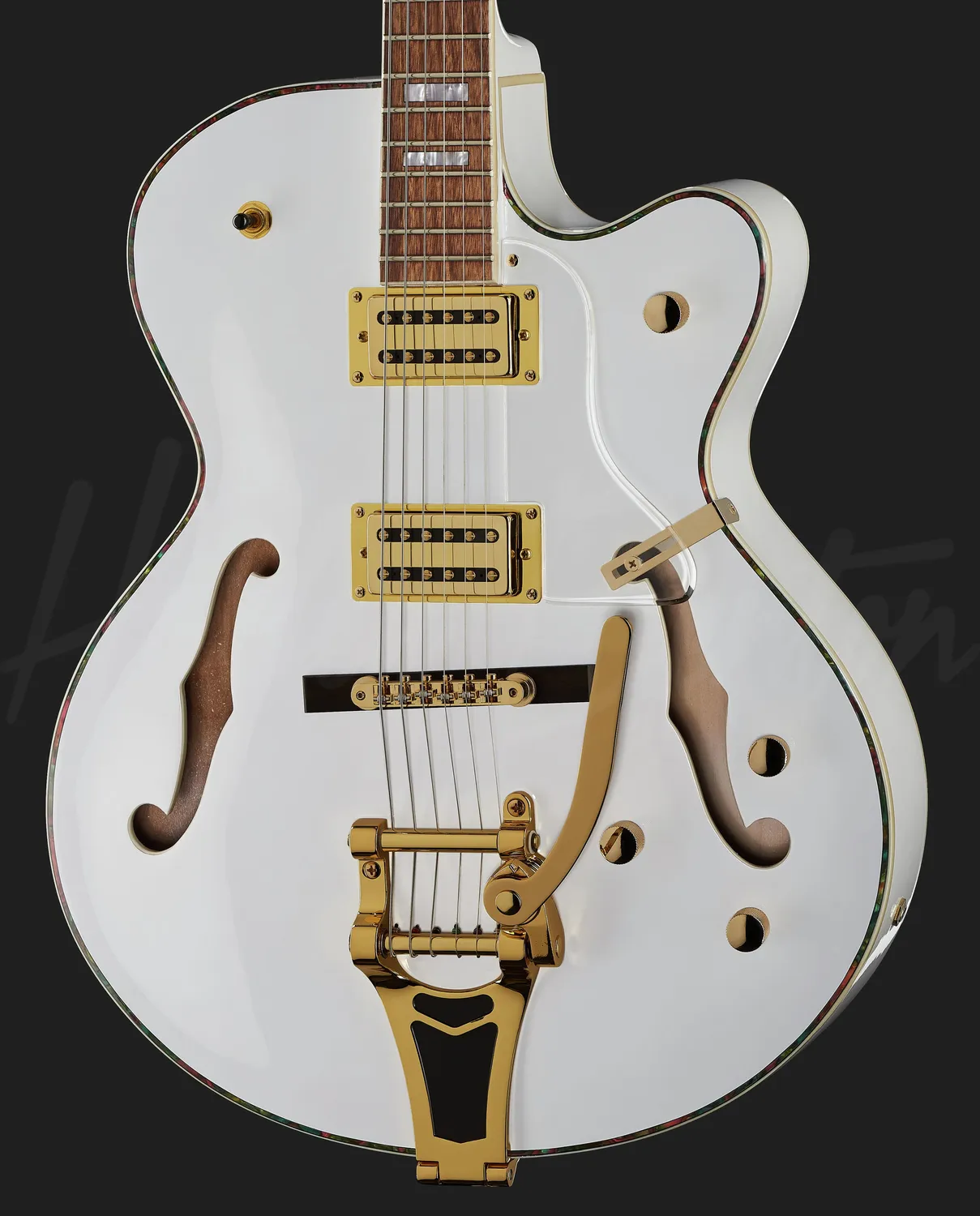 Harley Benton Vintage Big Tone Trem E-Gitarre Vintage White