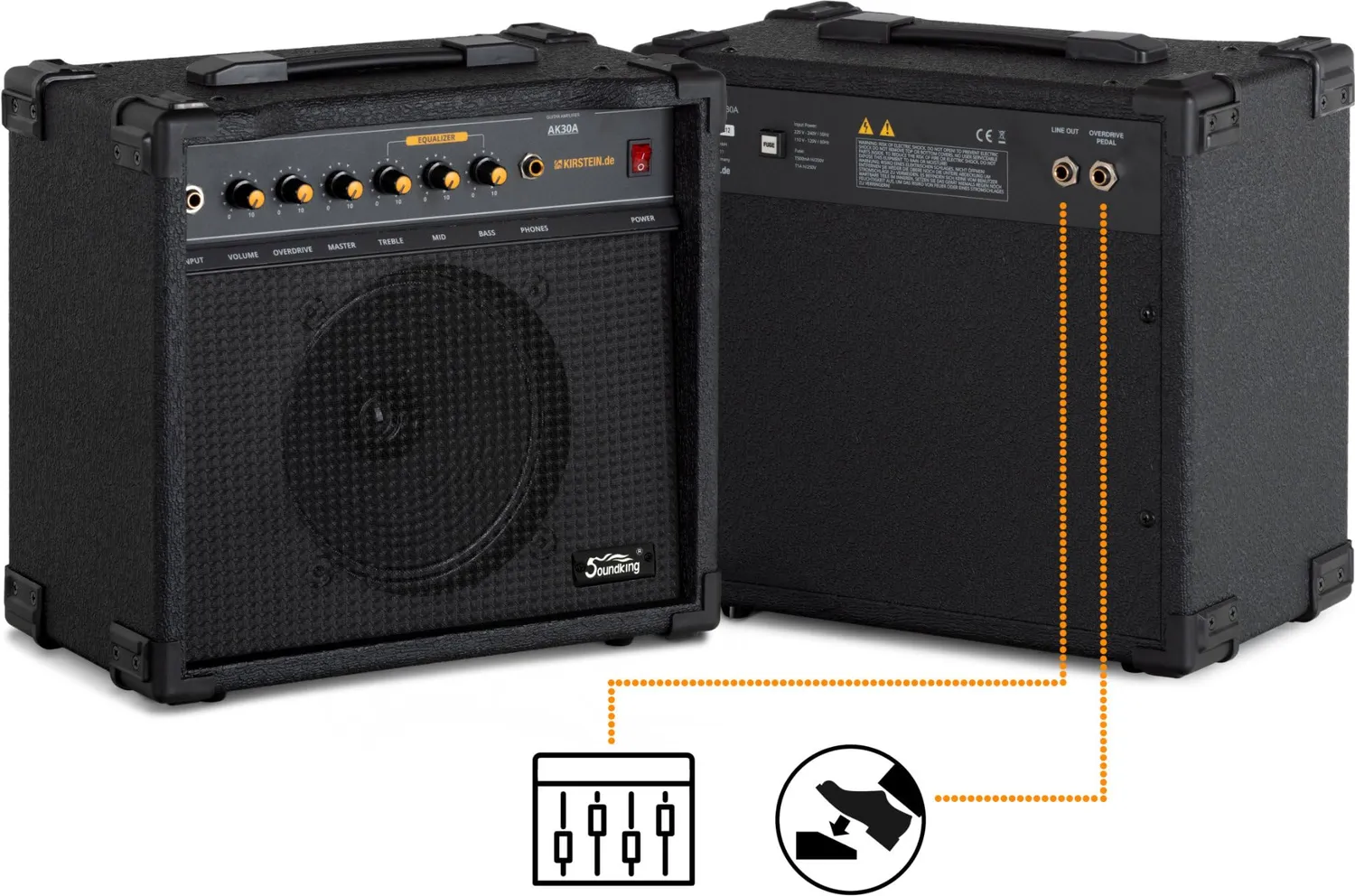 Rocktile Pro ST60-BK E-Gitarre All Black Set HSS