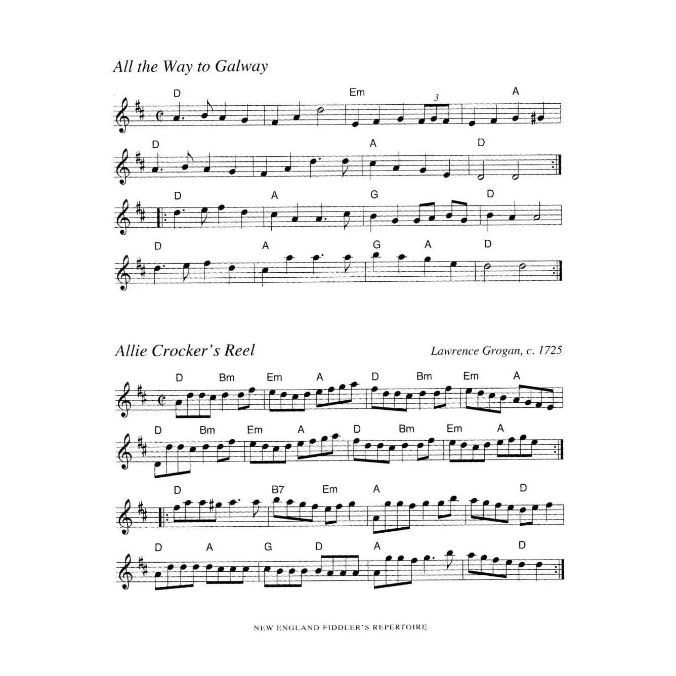 Shar Music New England Fiddlers Second Edition Fiddle-Noten