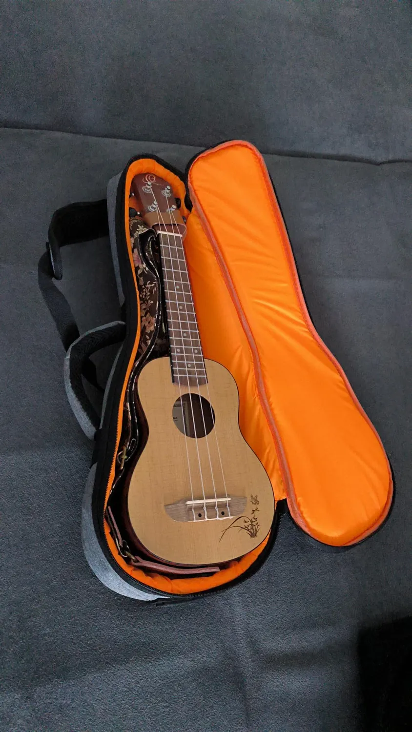 Rocktile UB-6122GY Gigbag Sopran-Ukulele Grau 55 cm