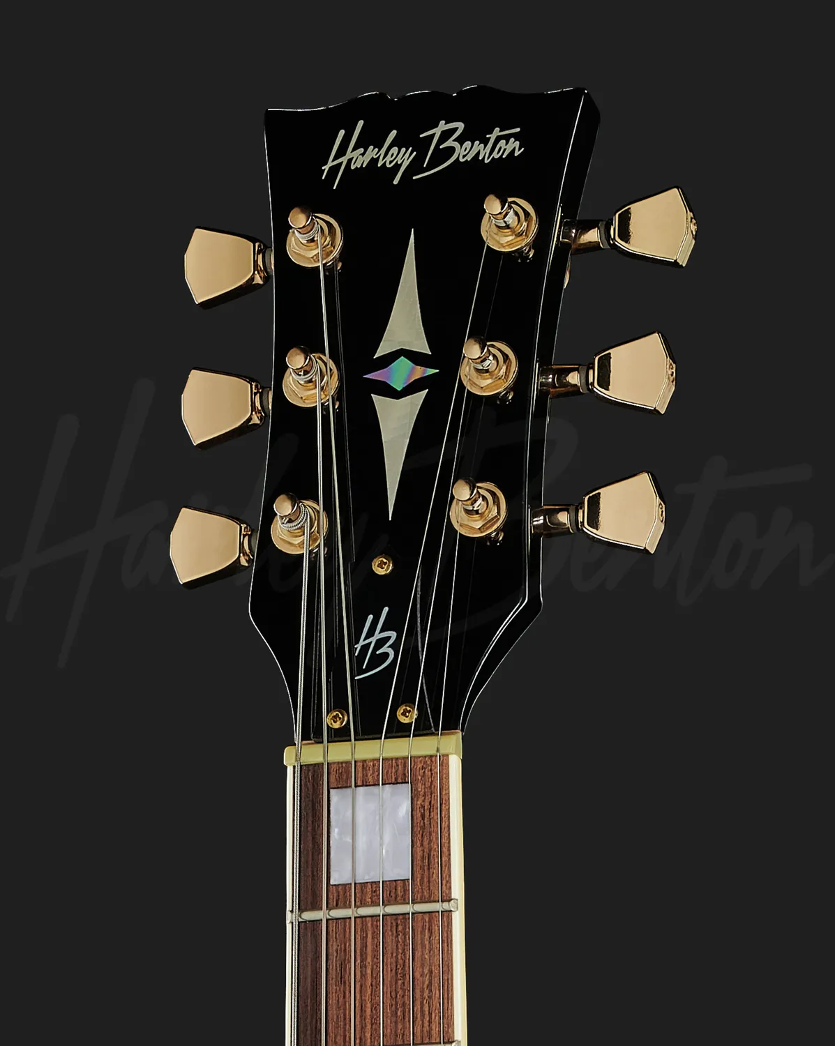 Harley Benton HB-35Plus Black Semi-Hollow E-Gitarre