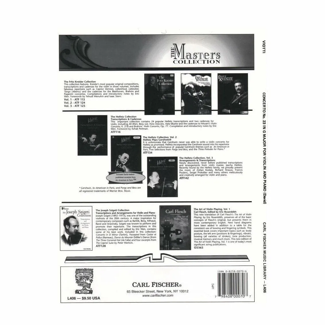 Carl Fischer Viotti Konzert Nr 23 G-Dur Violine Klavier Noten