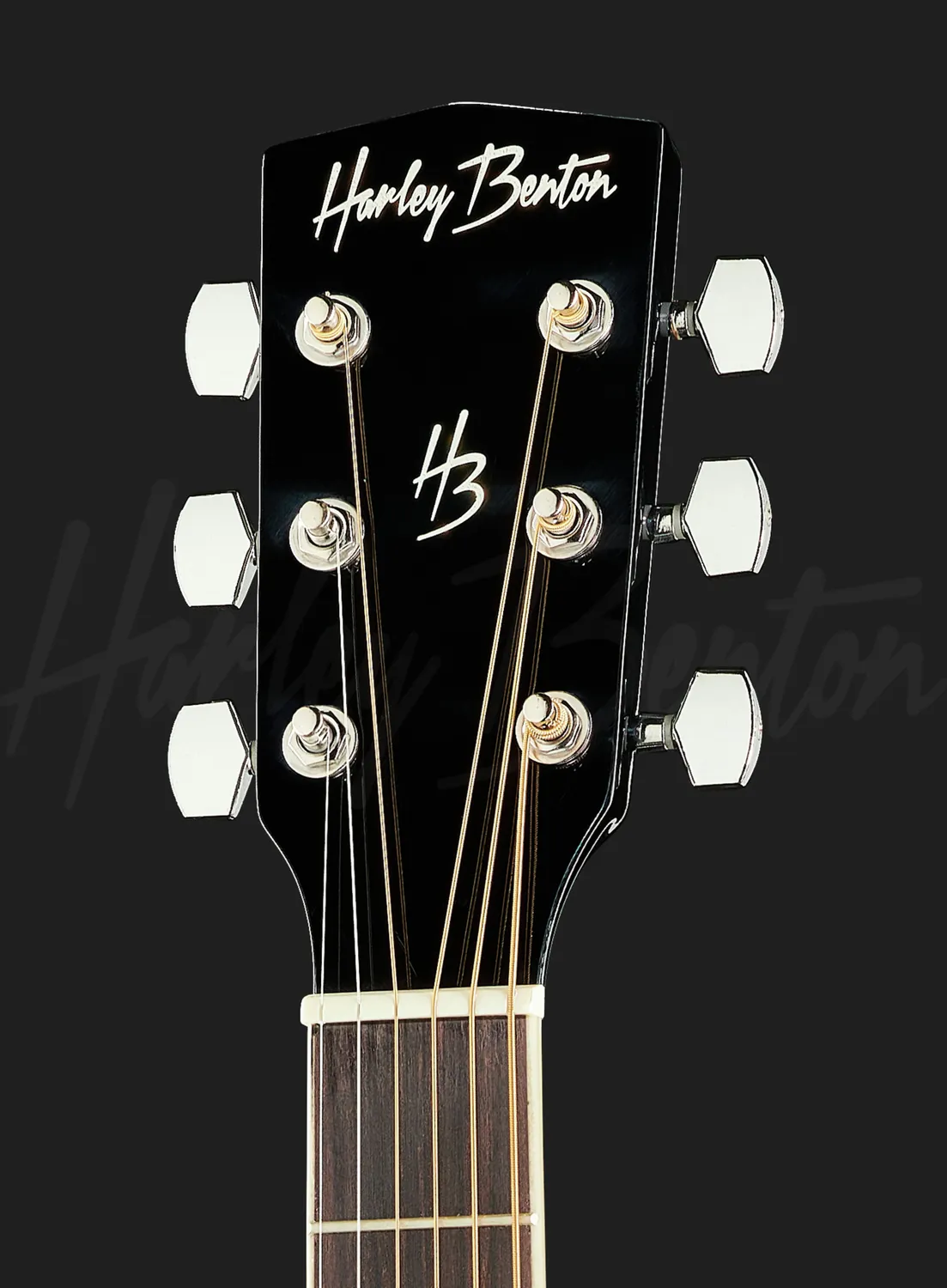 Harley Benton D-120LH Westerngitarre Schwarz Linkshand