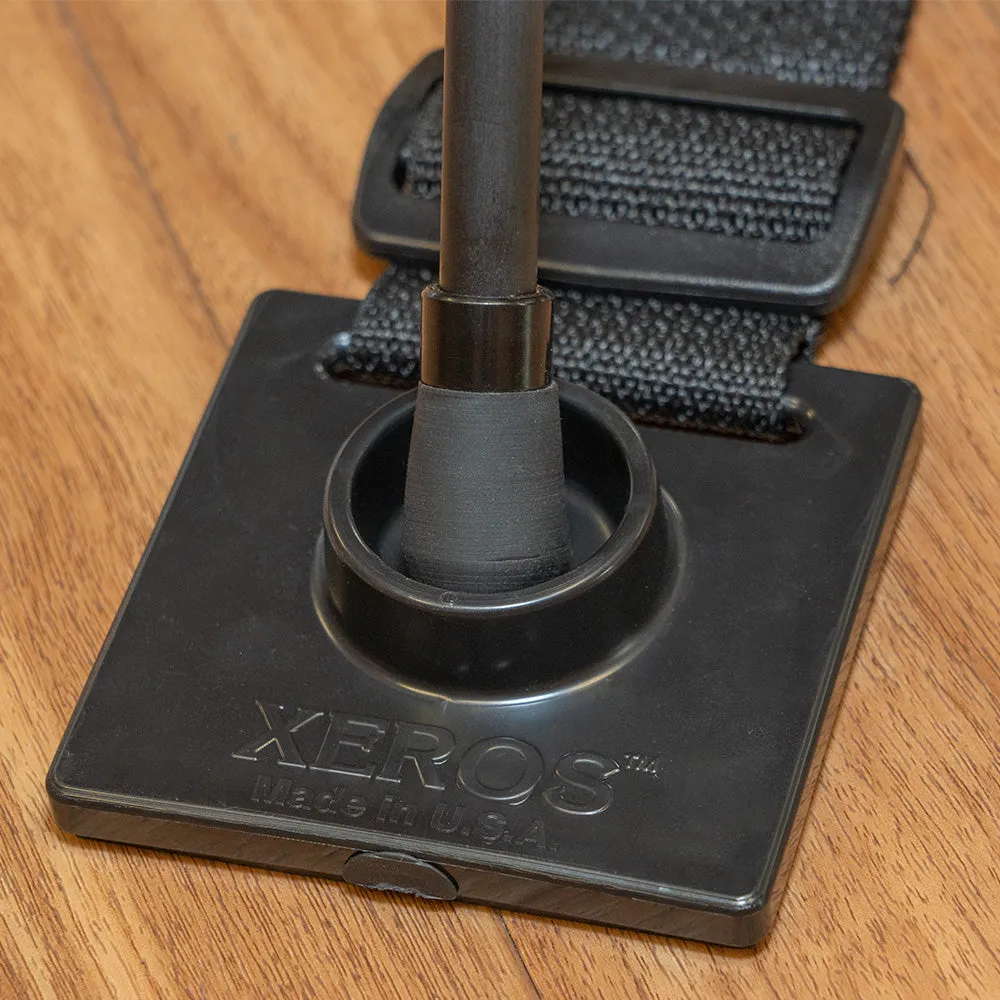 Xeros Cello Stachelhalter Schwarz rutschfest mit Gurt