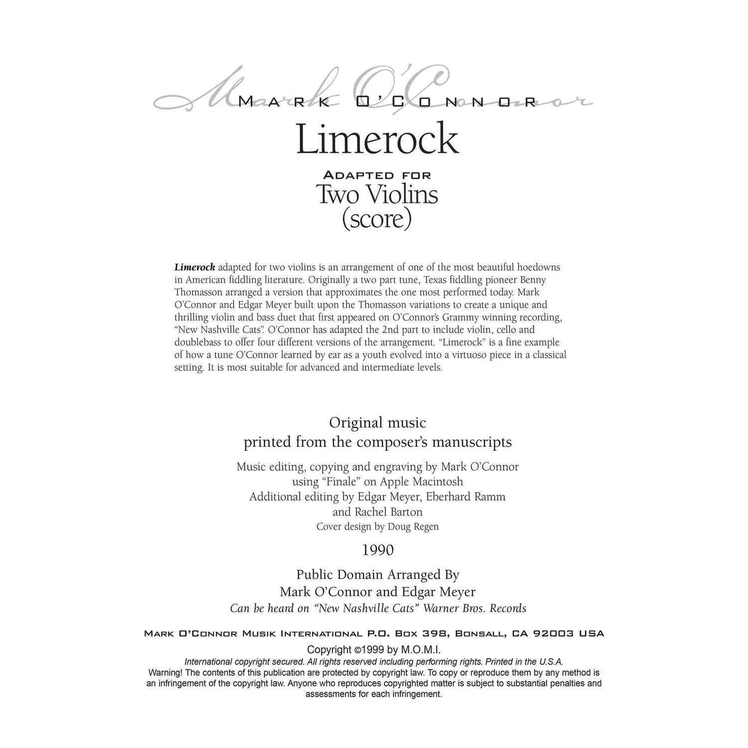 Shar Music Limerock Noten 2 Violinen Download