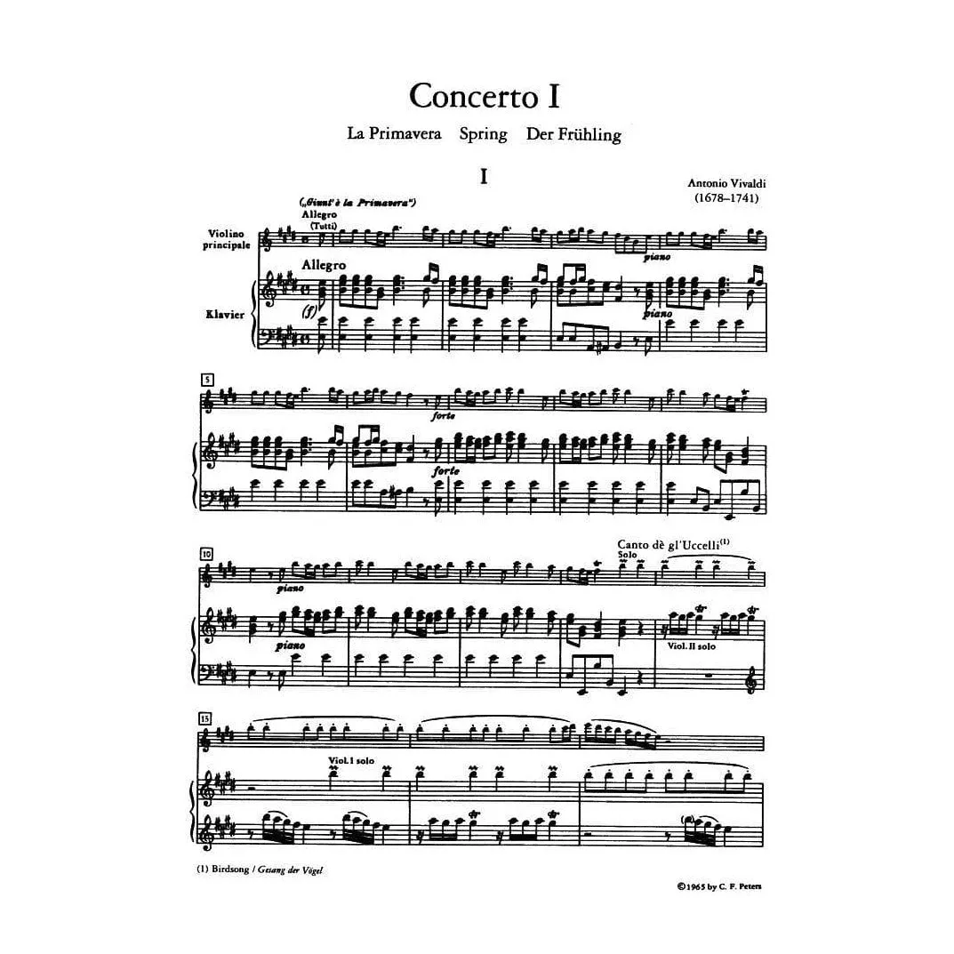 Peters Vivaldi Vier Jahreszeiten Violinenoten komplett mit CD