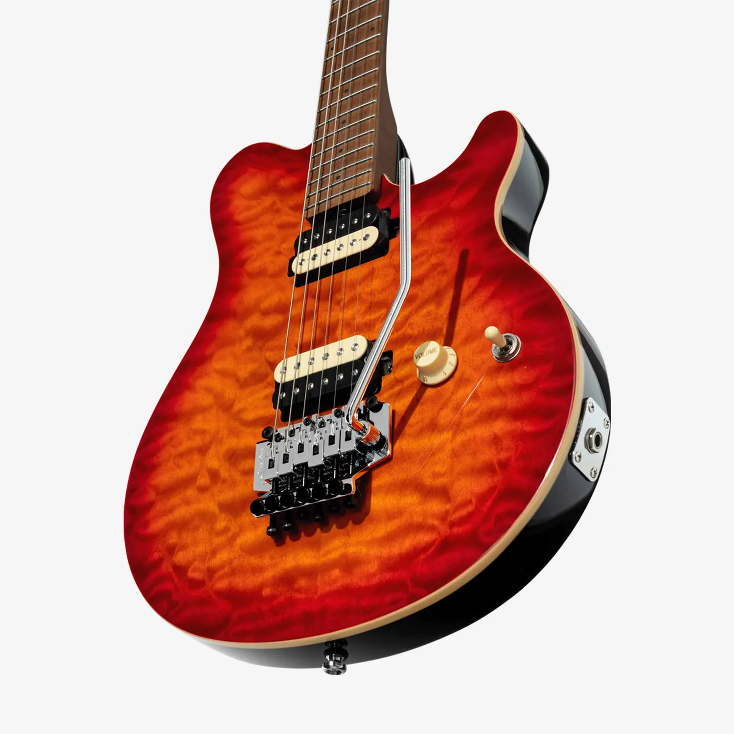 Sterling Axis E-Gitarre Lava Burst Quilt-Top Tremolo
