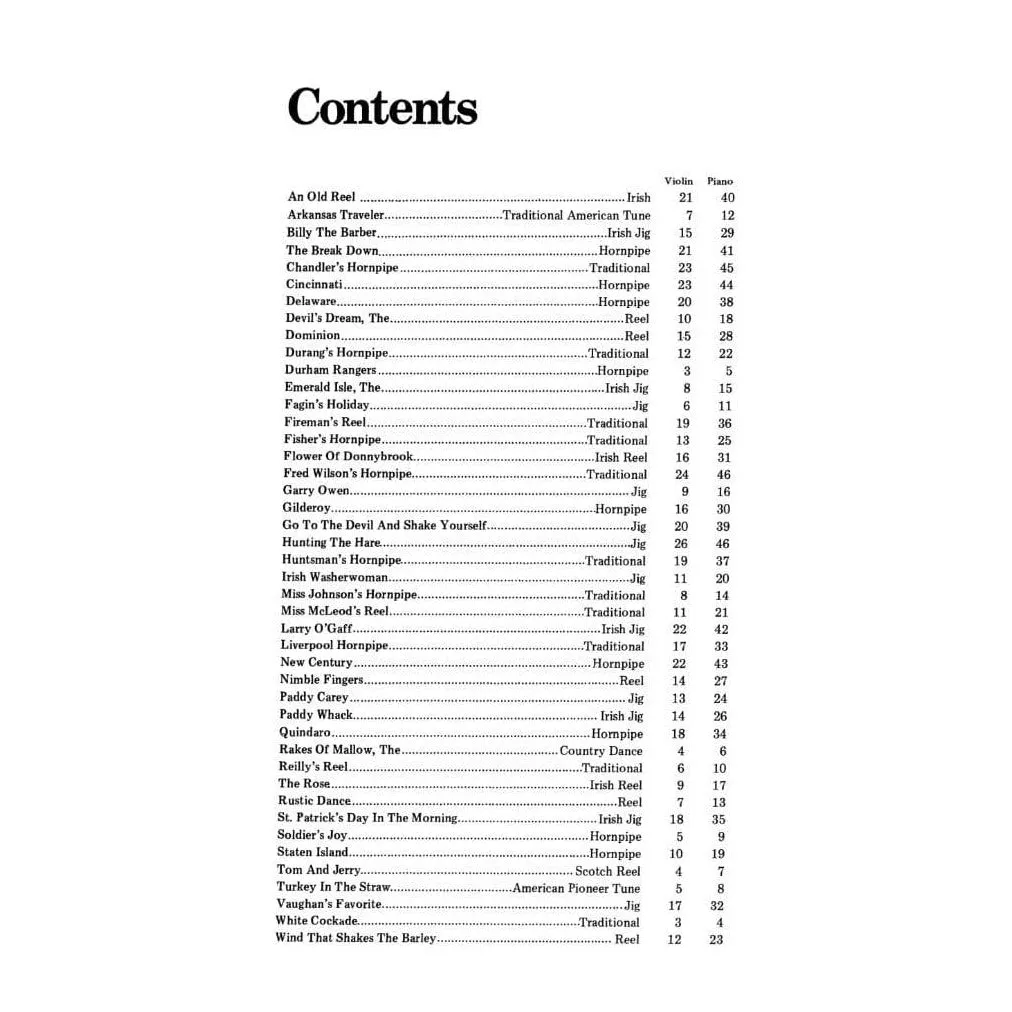 Shar Music Fiddle Tunes for the Violinist Noten Klavier Jigs
