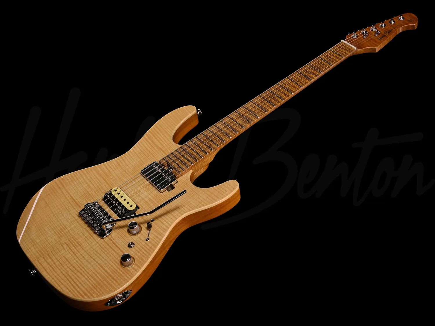 Harley Benton Progressive Fusion-IV HH MN E-Gitarre Flame Natural