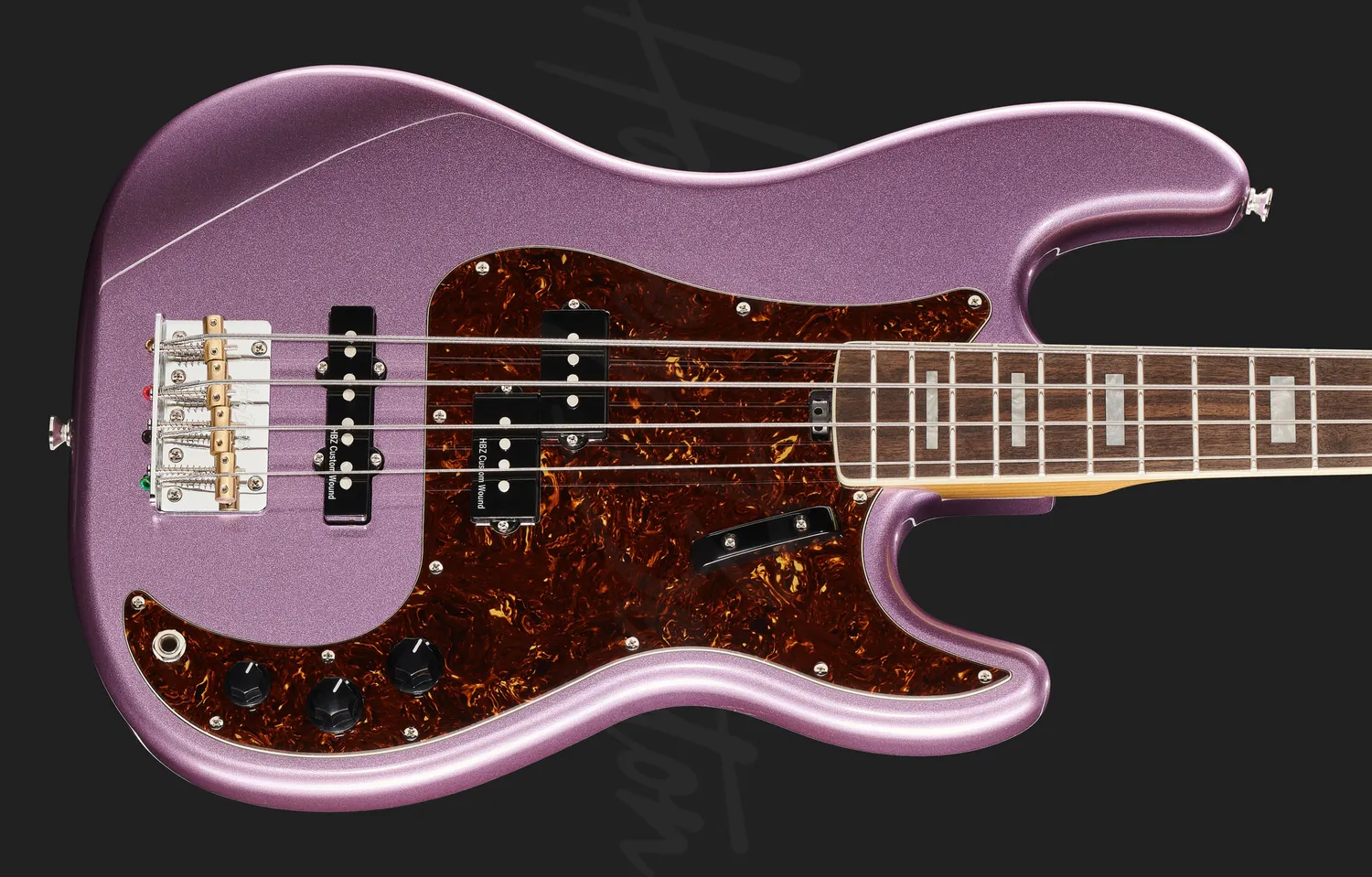 Harley Benton Pro MV-4PJ E-Bass burgundy mist
