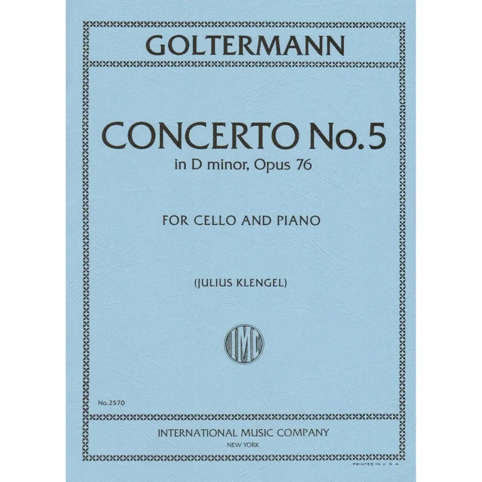 Shar Music Goltermann Konzert Nr.5 Op.76 Noten Cello Klavier