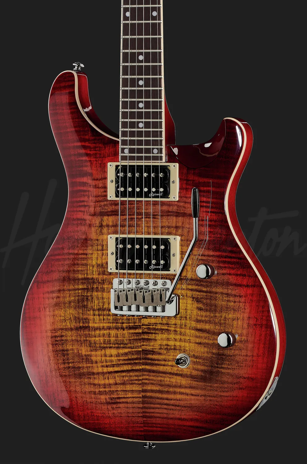 Harley Benton Deluxe CST-24T E-Gitarre Paradise Flame Tremolo