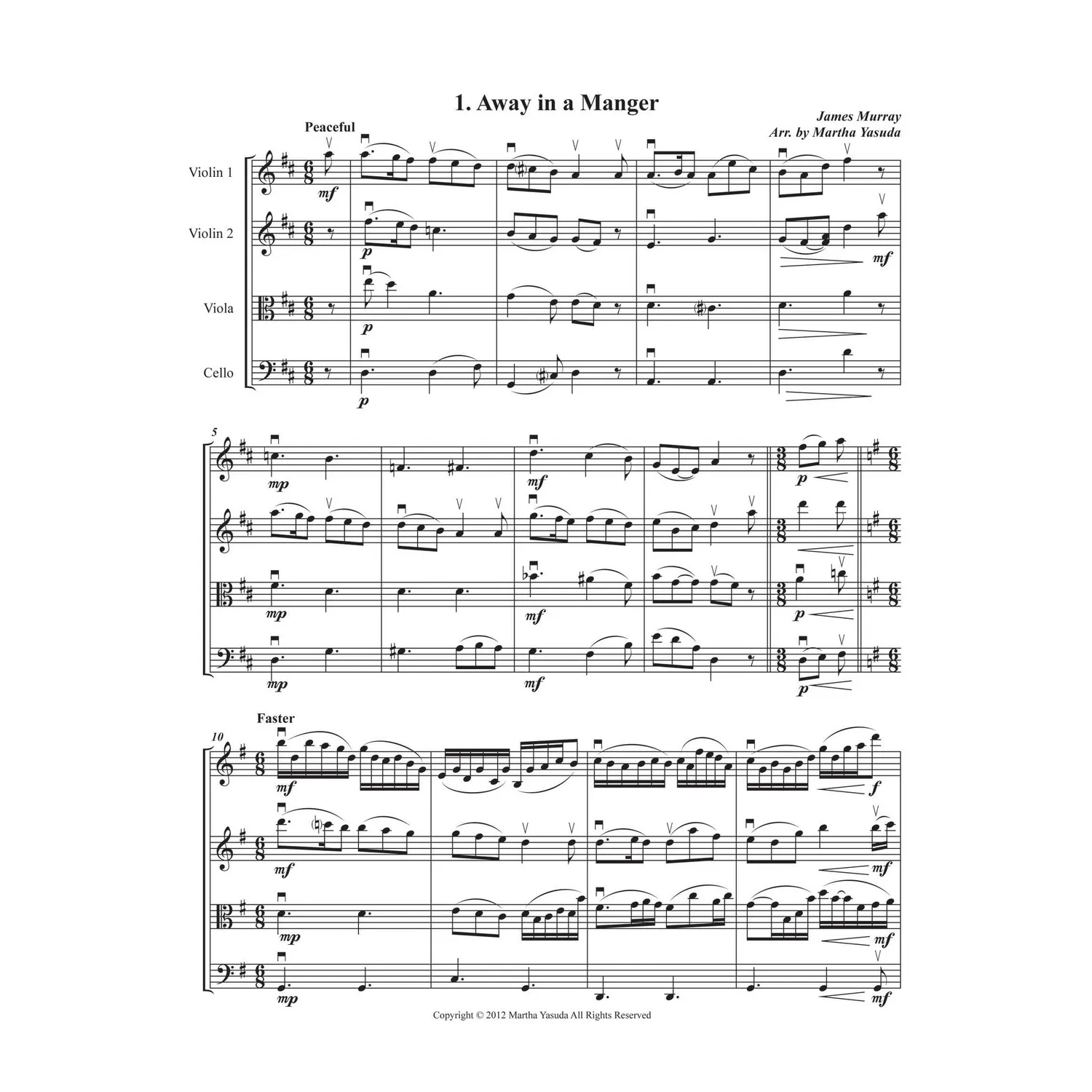 Yasuda Christmas Melodies Streichquartett Vol.1+2 DL