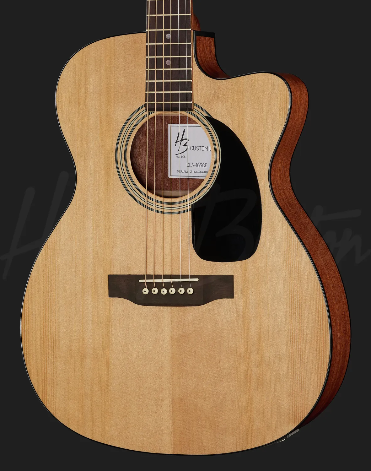 Harley Benton Custom Line CLA-16SCE Westerngitarre Natur