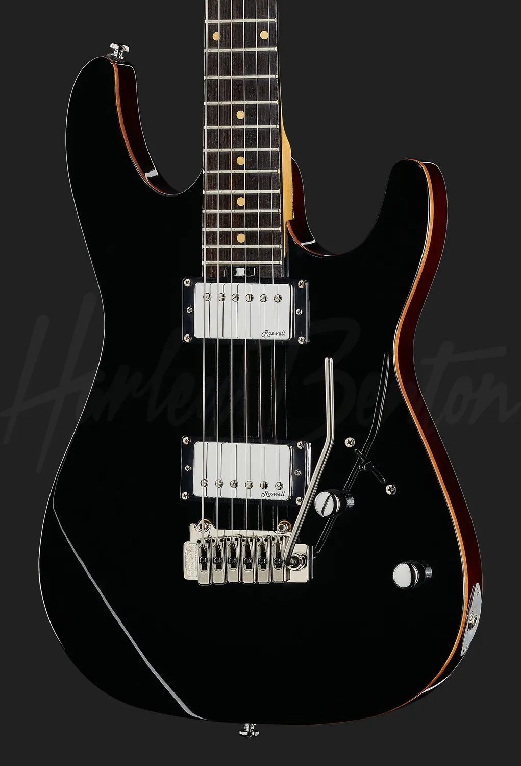Harley Benton Progressive Fusion-III HH EB BK E-Gitarre schwarz