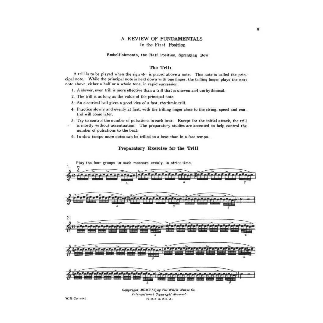 Willis Grissen Learn with Tunes Book 3 Noten Violine Lagen