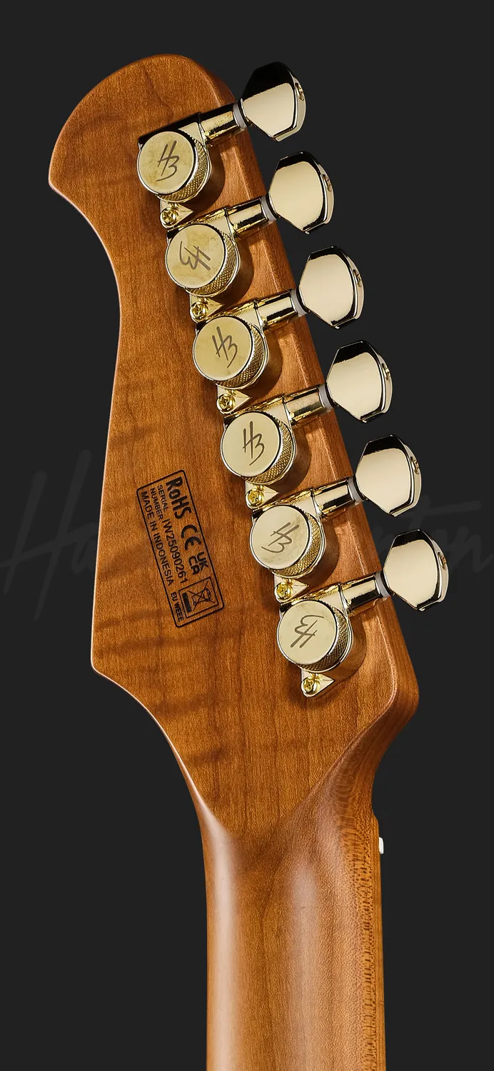 Harley Benton Fusion-IV HH E-Gitarre Satin Gold