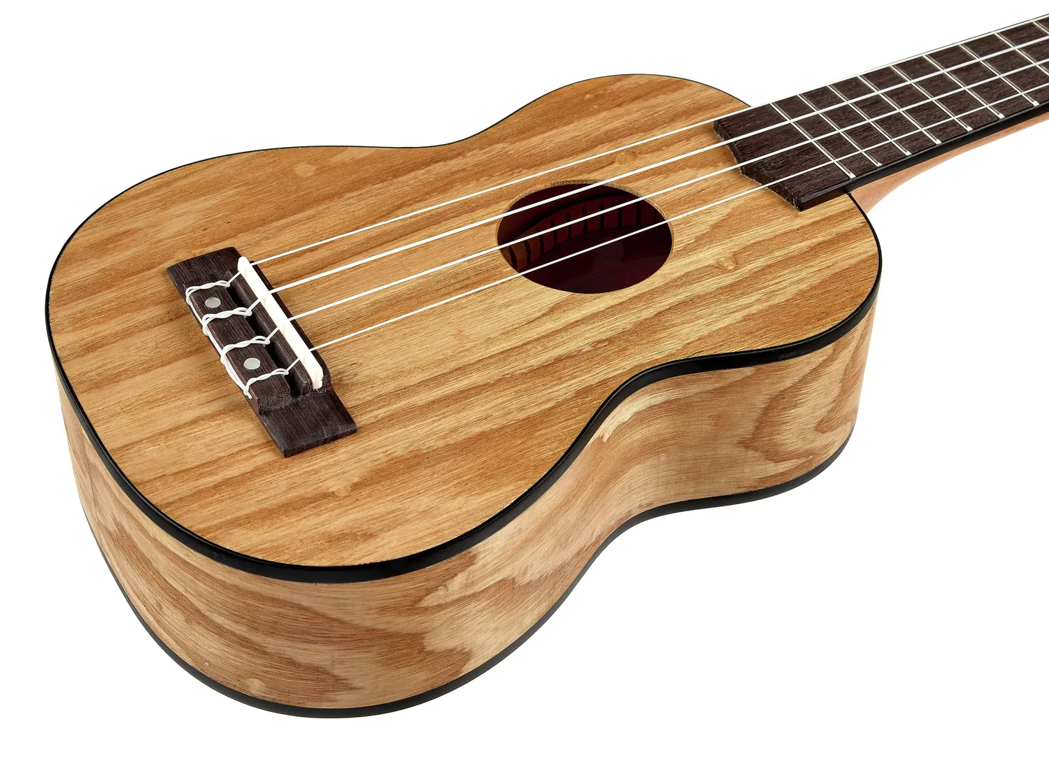 Harley Benton UK-12 Stain Ash NT Sopran-Ukulele mit Tasche