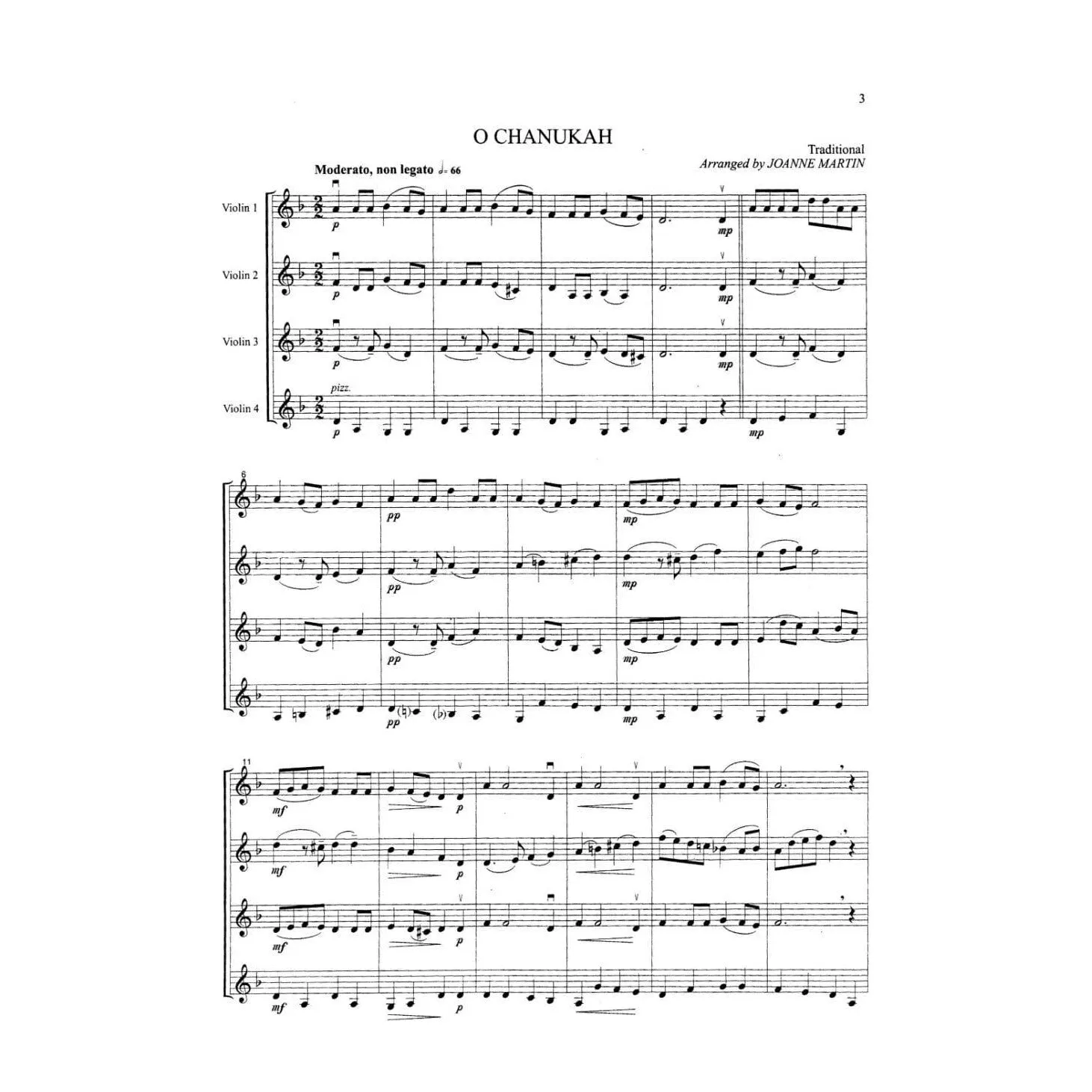 Shar Music More Festive Strings Violin Ensemble Noten 4 Violinen
